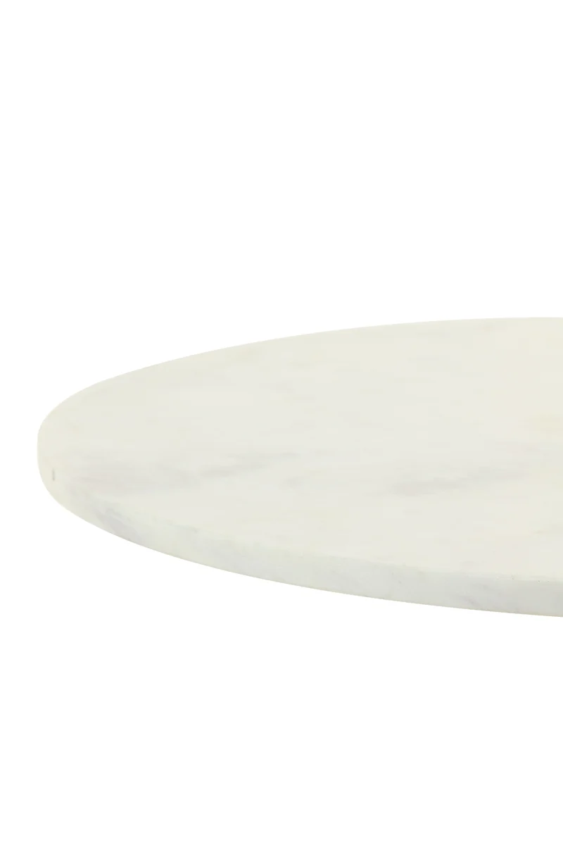 Side table 48x53 cm RICKERD white marble+antique bronze