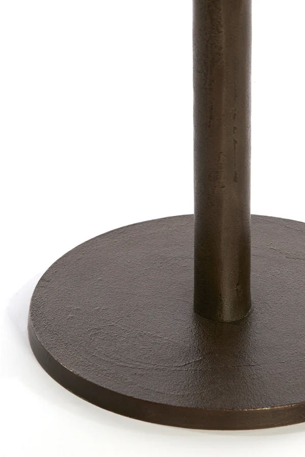 Side table 48x53 cm PAZO dark brown marble+dark brown