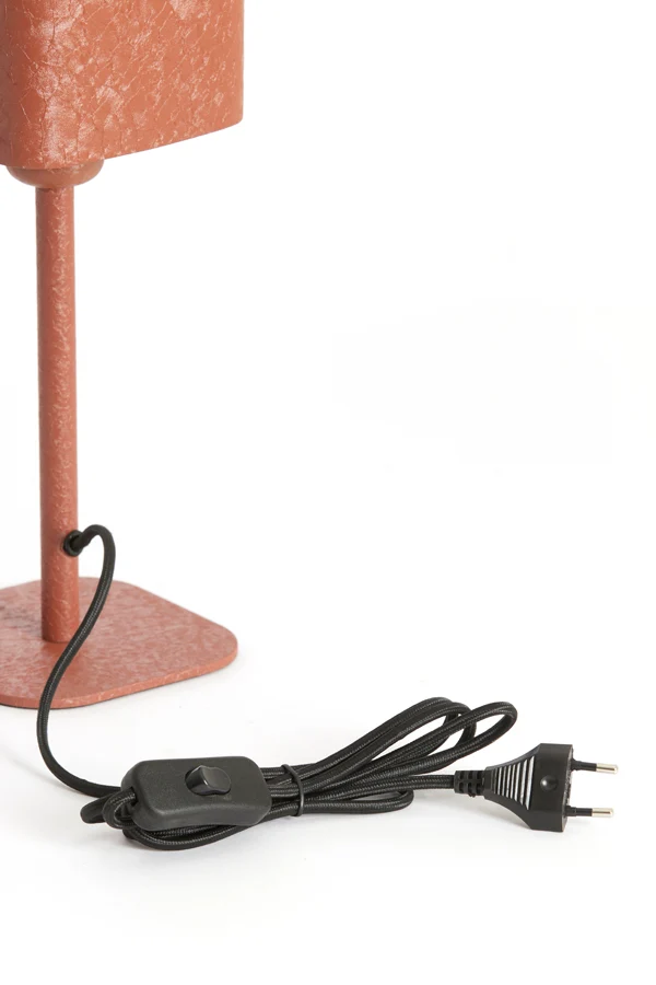 Table lamp 13x13x36 cm ELENIE matt dark orange