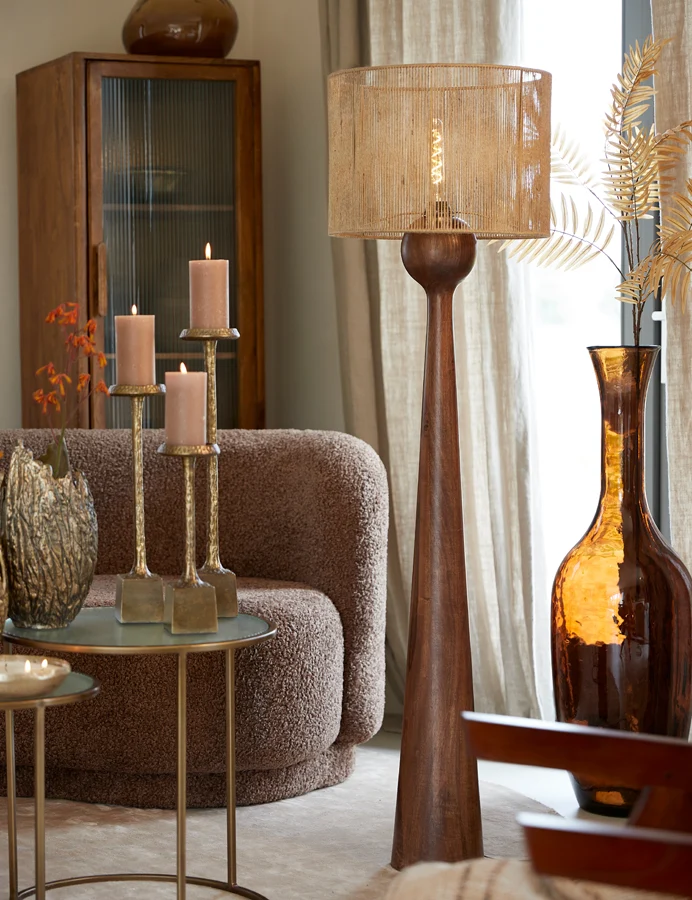 Shade cylinder 40-40-30 cm TOSSA jute natural