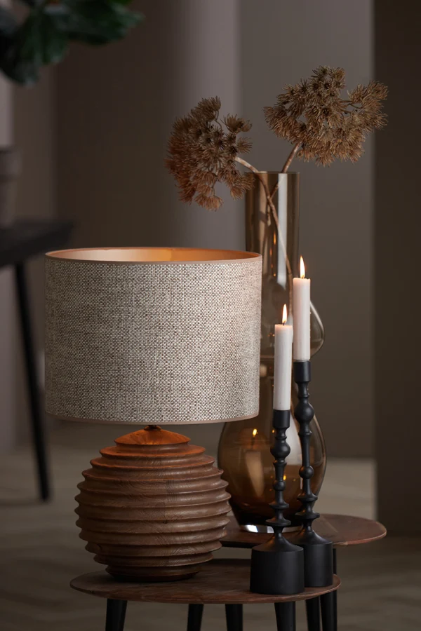 Shade cylinder 40-40-30 cm SAVERNA brown beige