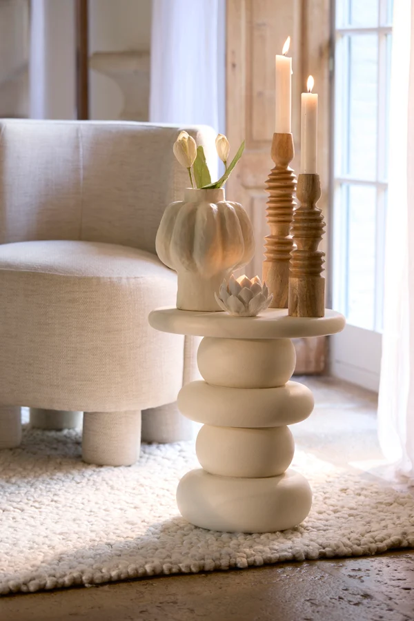 Side table 40x45 cm AZALAS wood cream