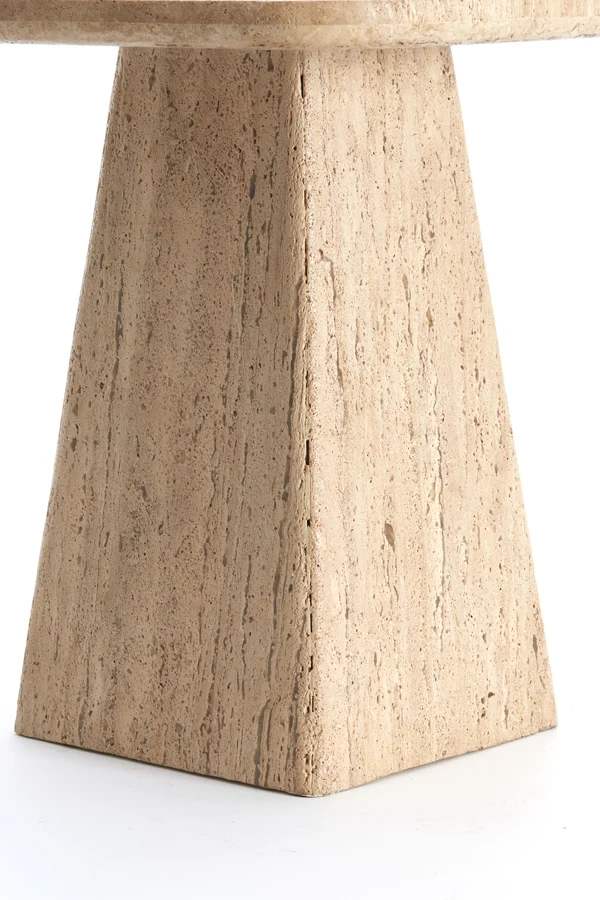 Side table 40x40x49 cm KEPAMI travertine sand