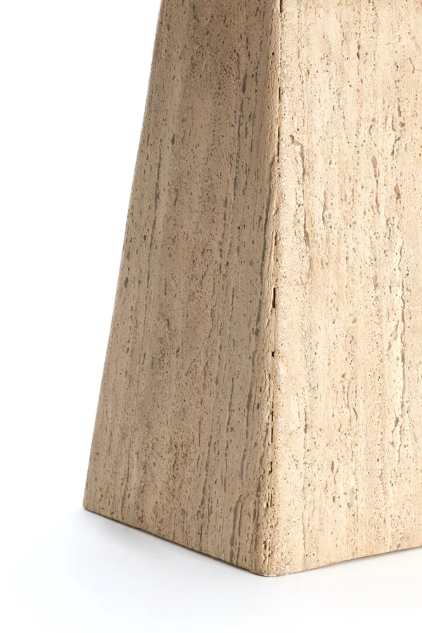 Side table 40x40x49 cm KEPAMI travertine sand