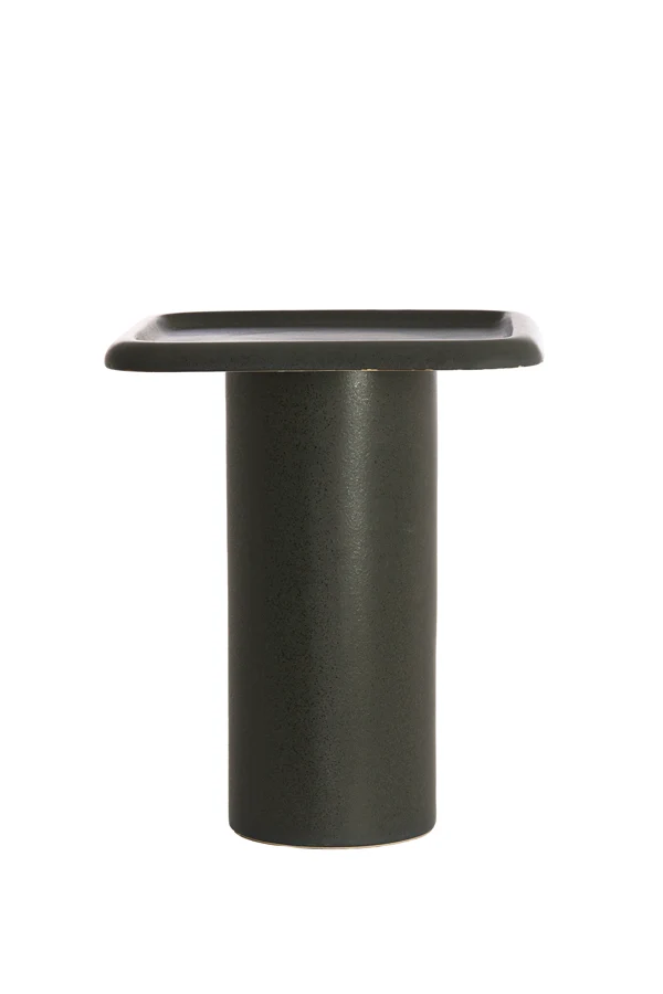 Side table 40x40x48 cm LUARCA ceramics matt black