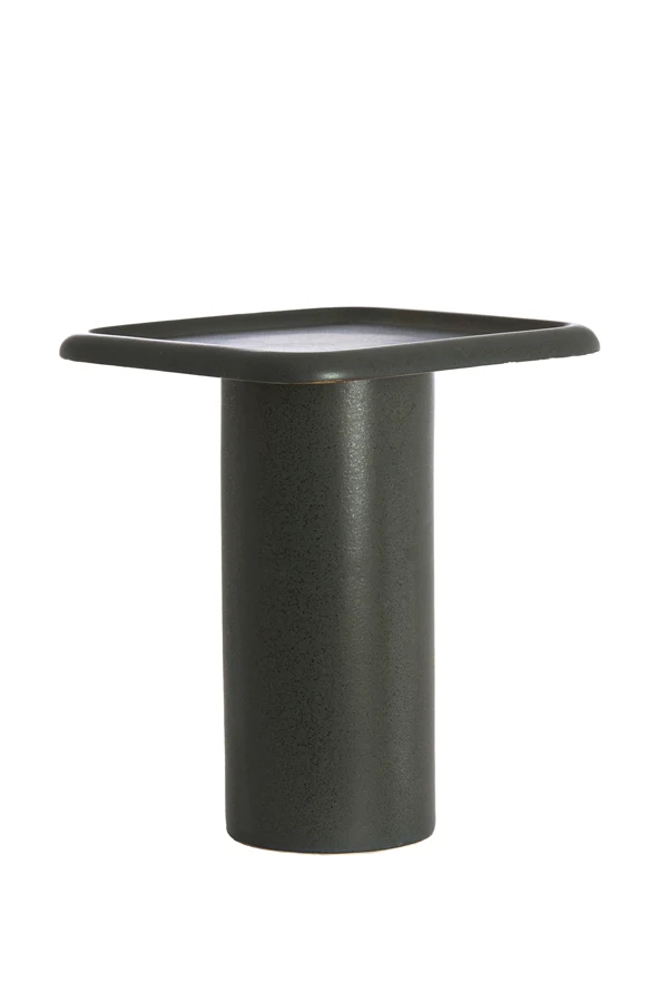 Side table 40x40x48 cm LUARCA ceramics matt black