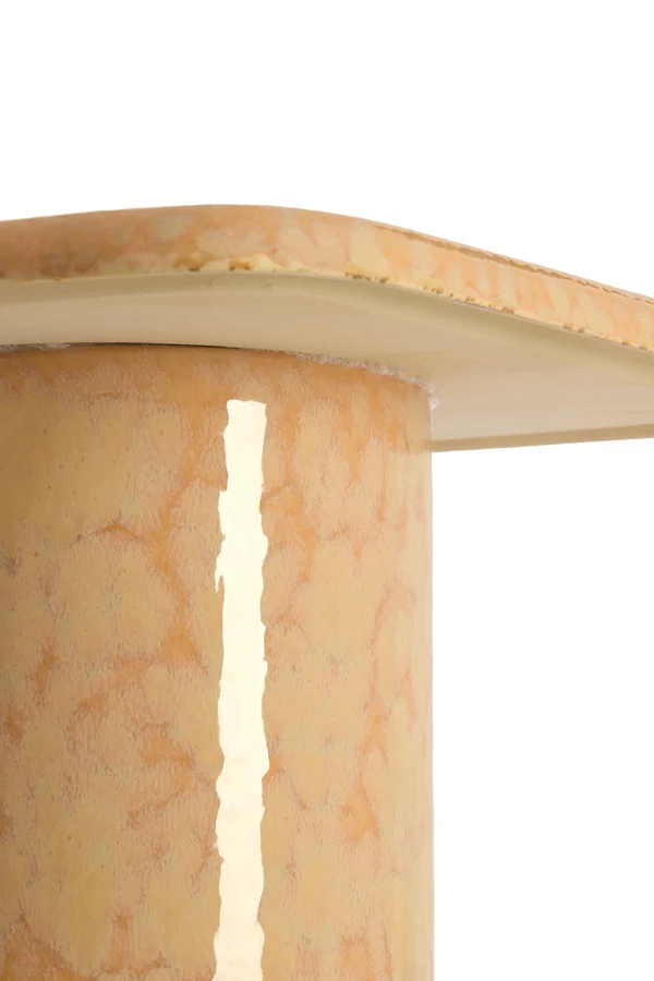 Side table 40x40x48 cm LUARCA ceramics light peach