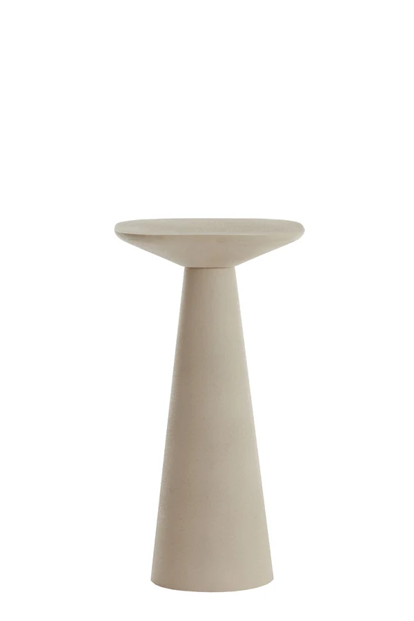 Side table 28x28x53 cm ABALA matt cream