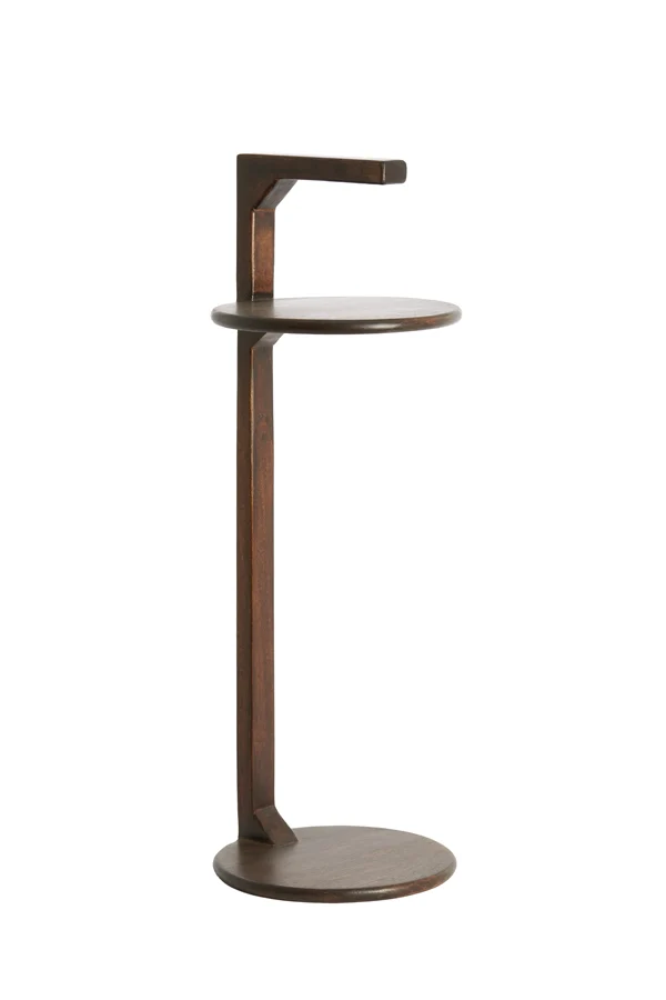 Side table 26x77 cm DELMINO mango wood chocolate brown