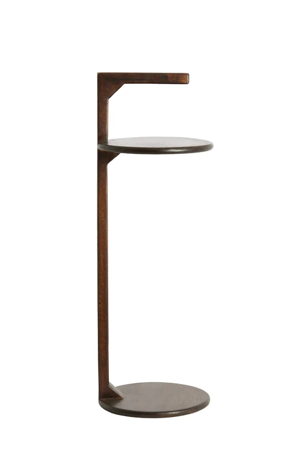 Side table 26x77 cm DELMINO mango wood chocolate brown