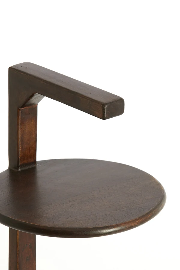 Side table 26x77 cm DELMINO mango wood chocolate brown