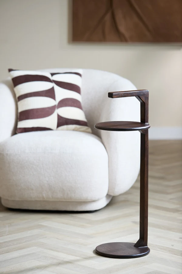 Side table 26x77 cm DELMINO mango wood chocolate brown