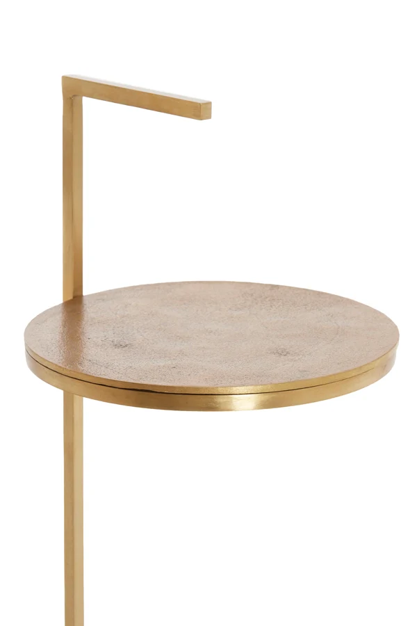 Side table 26x76 cm LEDA travertine brown+bronze
