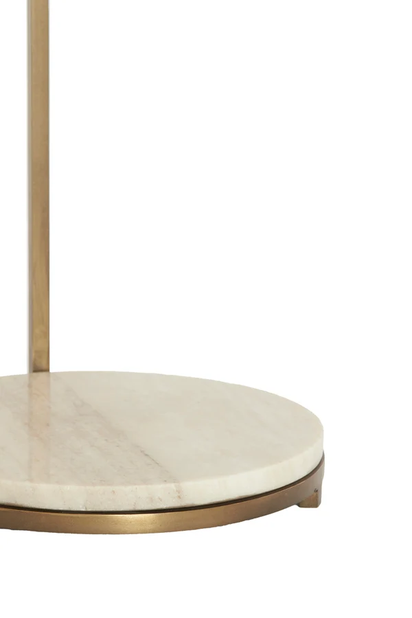 Side table 26x76 cm LEDA marble sand-grey+d brown-bronze