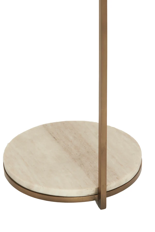 Side table 26x76 cm LEDA marble sand-grey+d brown-bronze