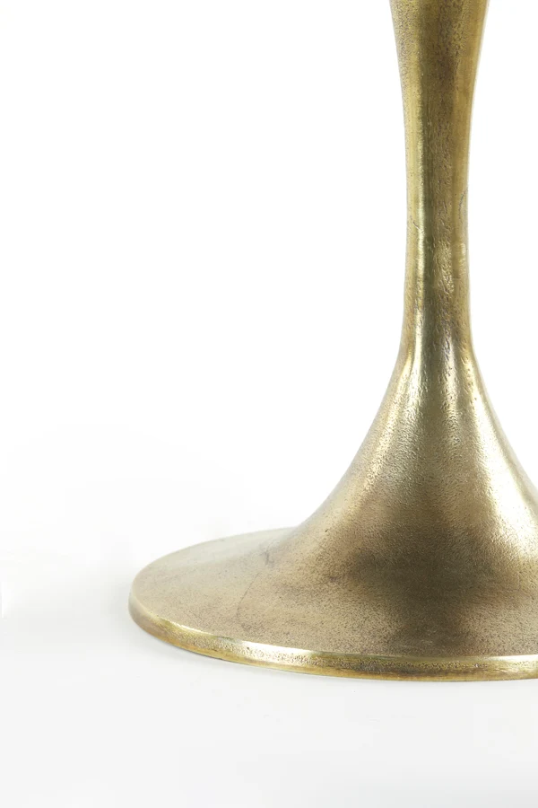 Side table 61x41 cm RICKERD yellow marble+antique bronze
