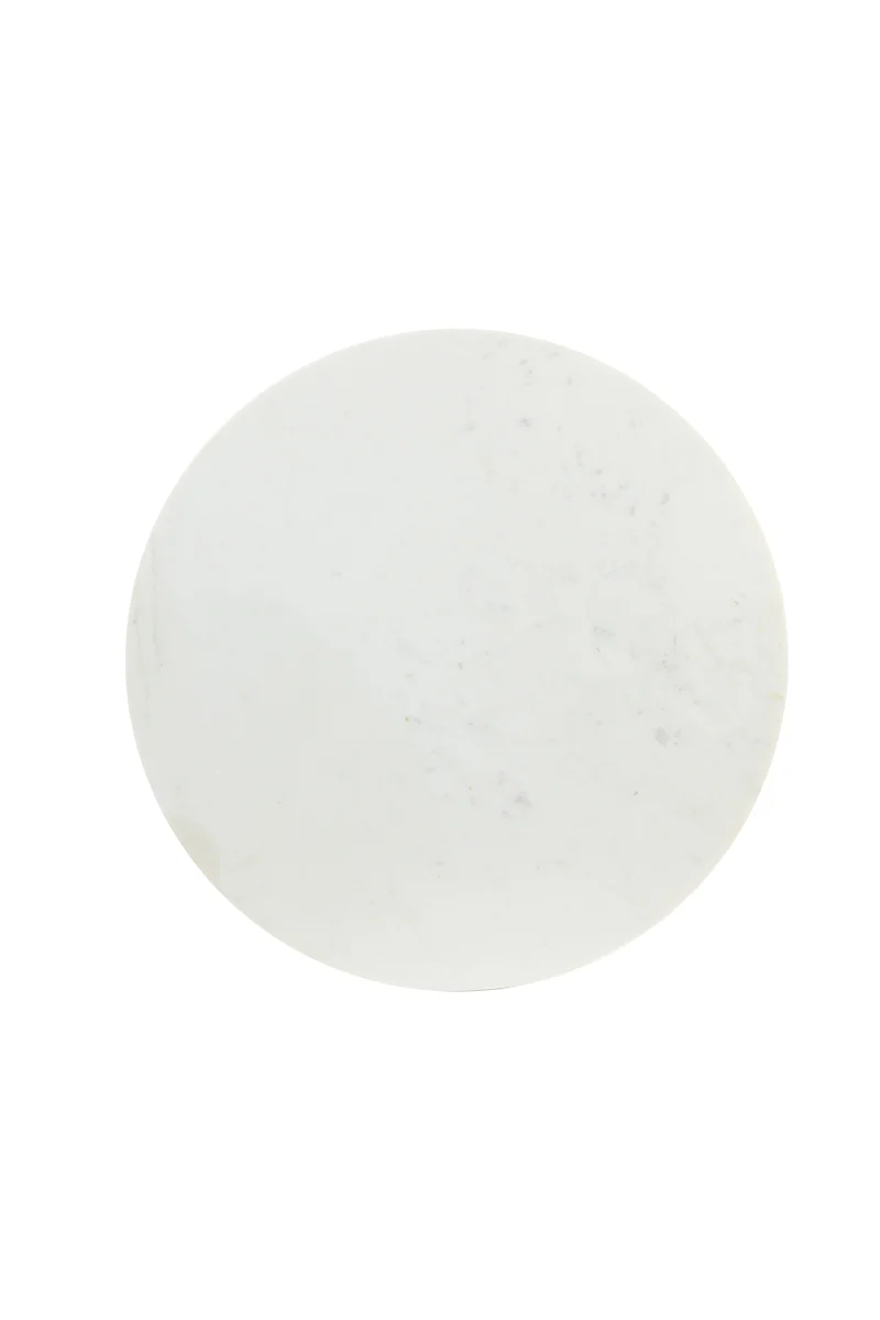 Side table 61x41 cm RICKERD white marble+antique bronze