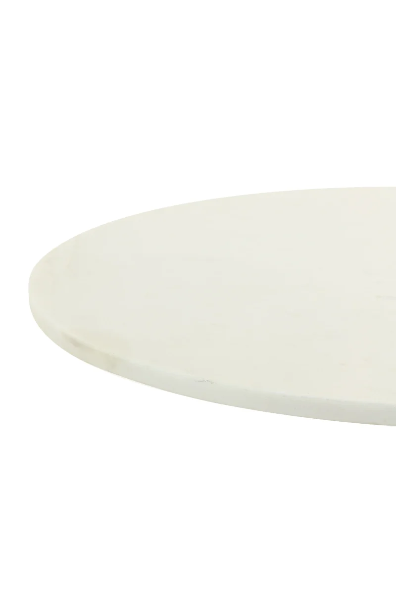 Side table 61x41 cm RICKERD white marble+antique bronze