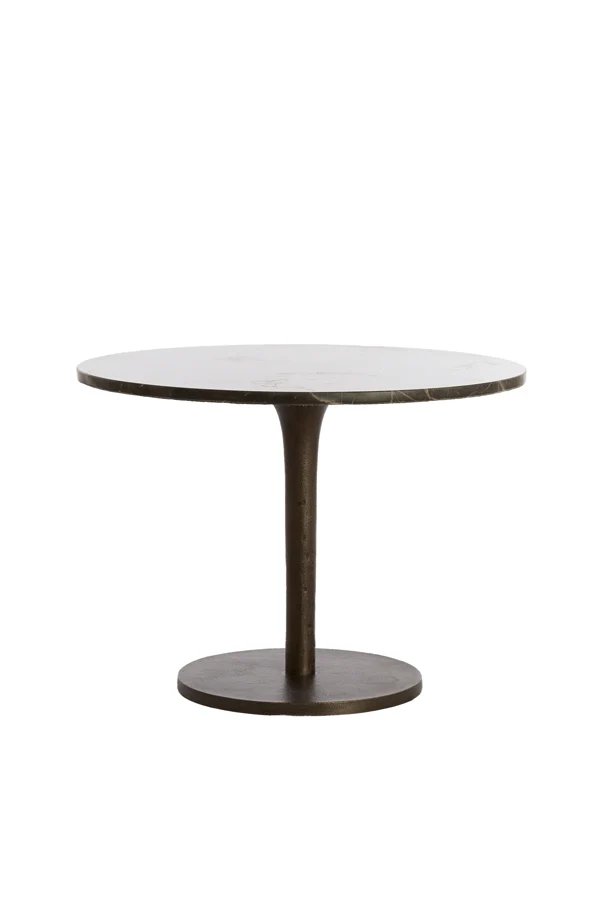Side table 61x41 cm PAZO dark brown marble+dark brown