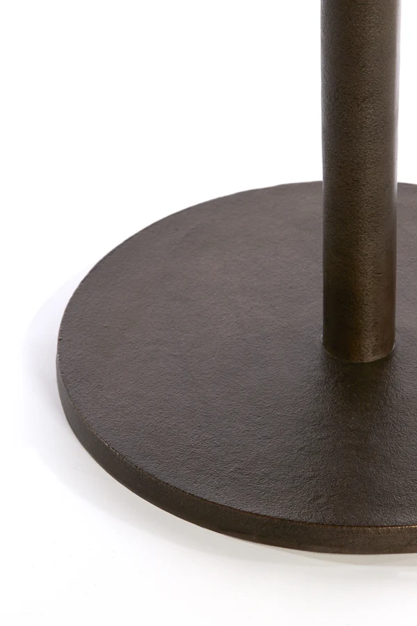 Side table 61x41 cm PAZO dark brown marble+dark brown