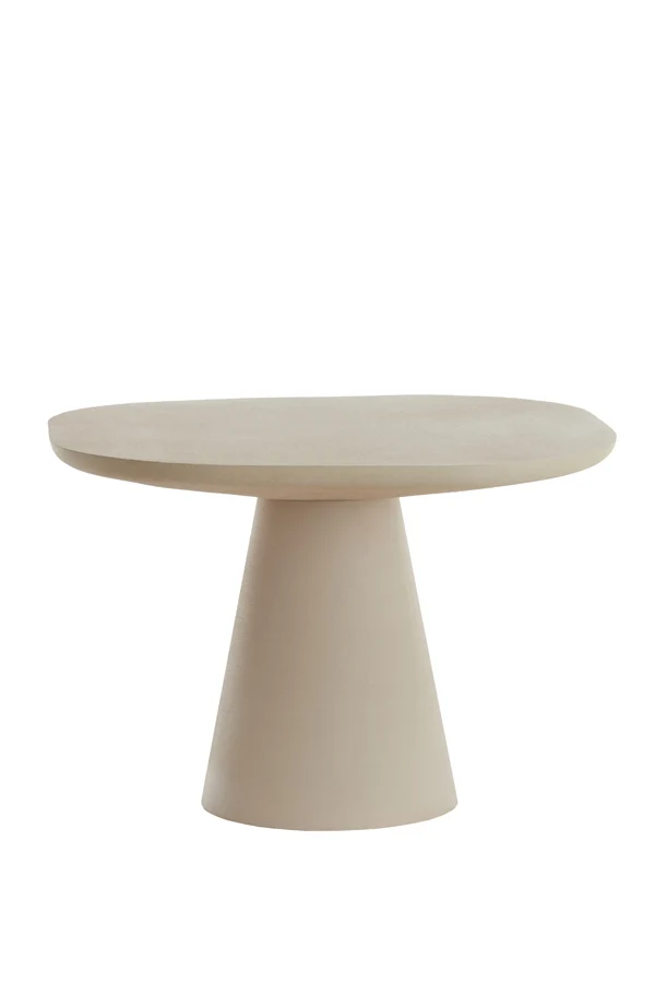 Side table 60x60x41 cm ABALA matt cream