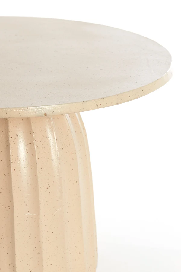 Side table 60x38 cm VEGLIA matt sand+light brown spotted