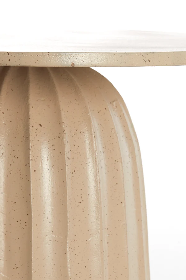 Side table 60x38 cm VEGLIA matt sand+light brown spotted
