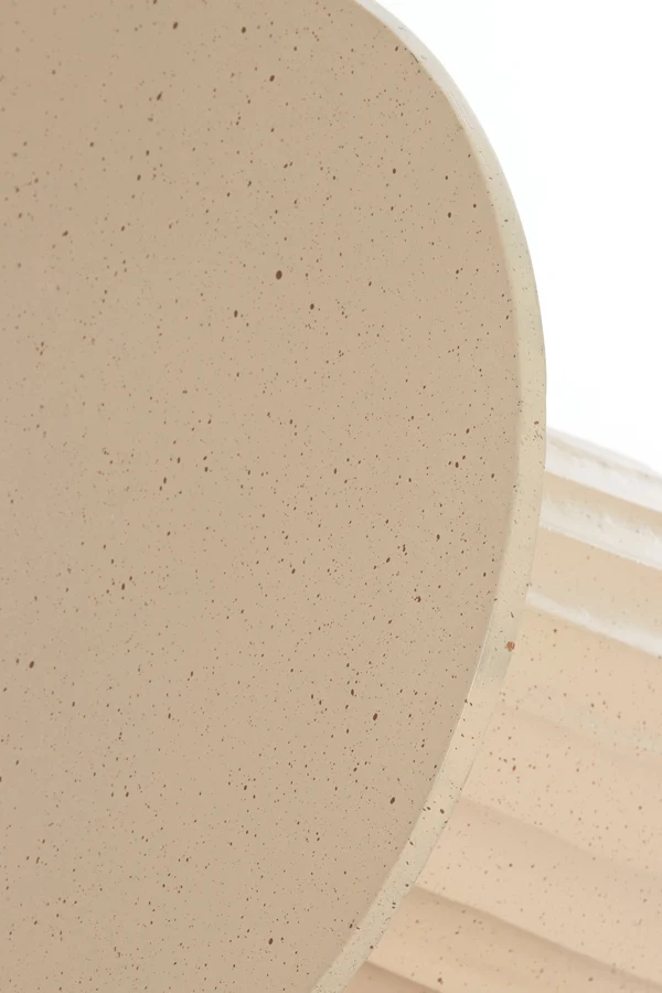 Side table 60x38 cm VEGLIA matt sand+light brown spotted