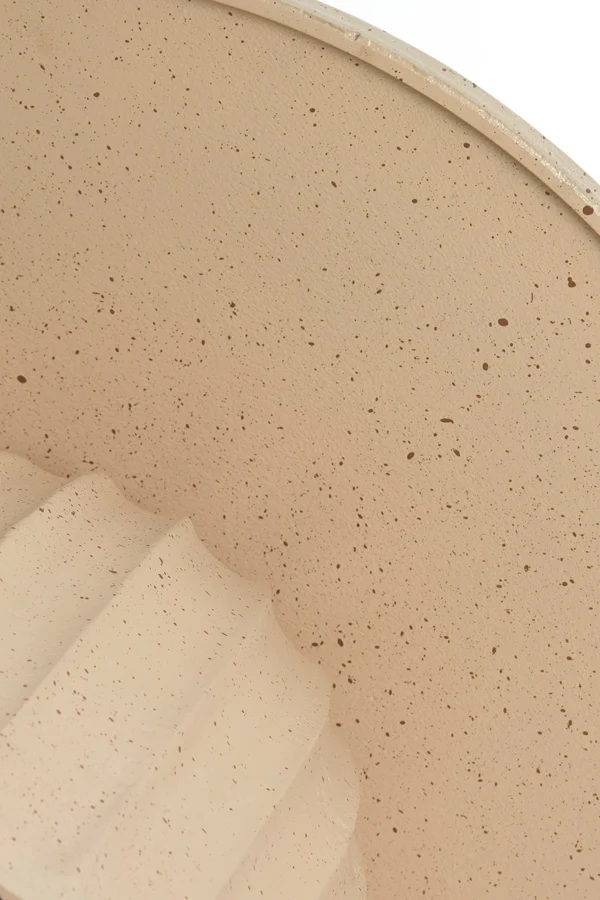 Side table 60x38 cm VEGLIA matt sand+light brown spotted