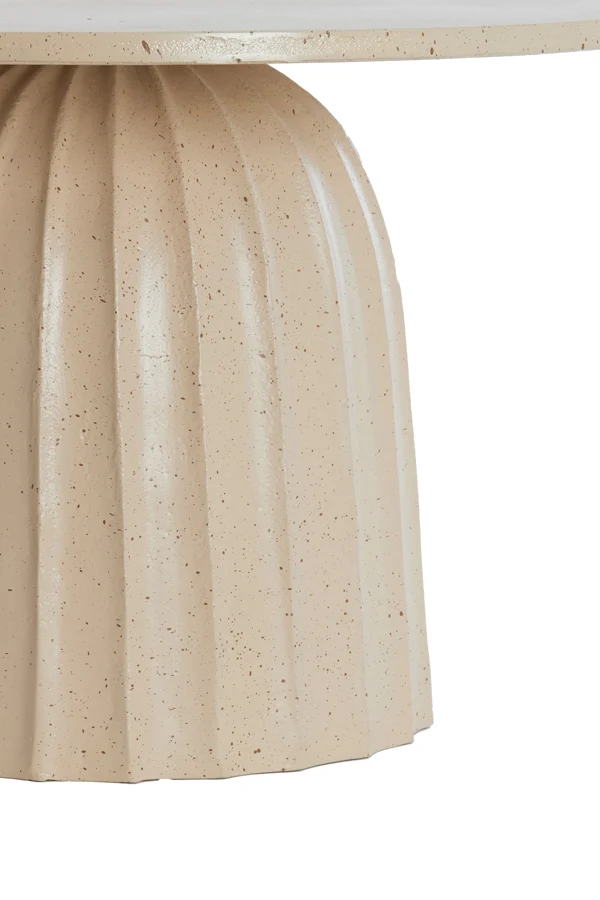 Side table 60x38 cm VEGLIA matt sand+light brown spotted