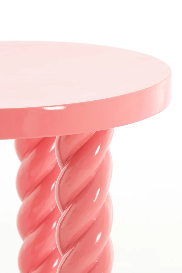 Side table 46x46 cm VALLEJO shiny pink