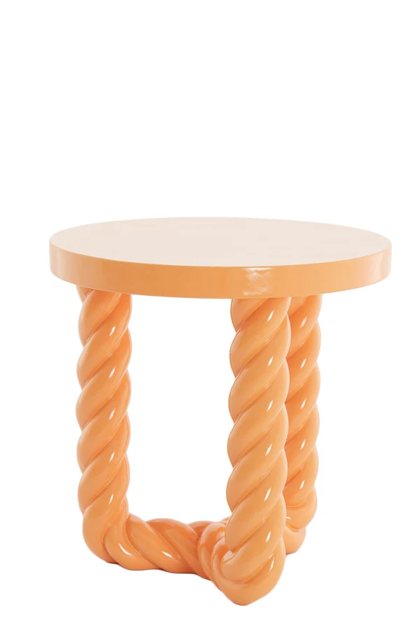 Side table 46x46 cm VALLEJO shiny orange