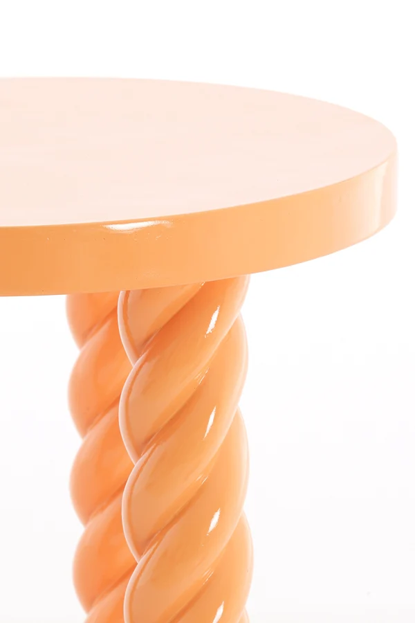 Side table 46x46 cm VALLEJO shiny orange