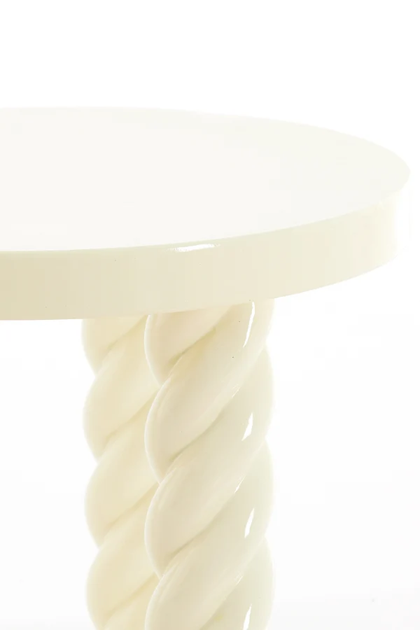 Side table 46x46 cm VALLEJO shiny cream