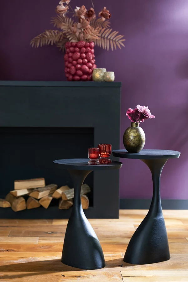Side table 40x33x61 cm MACAU matt black