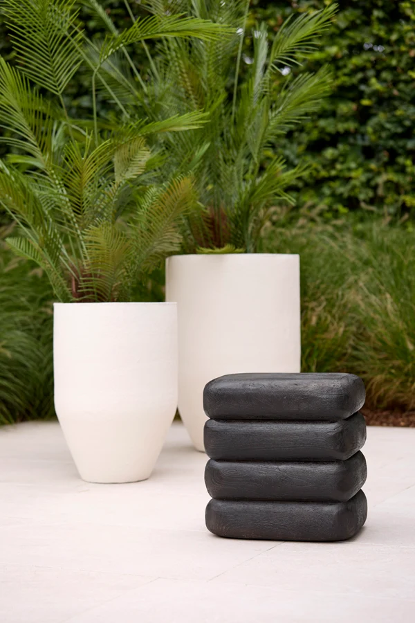 Side table 40x30x40 cm FREYJA wood matt dark russet