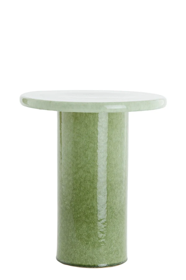 Side table 40,5x45,5 cm TUDO ceramics mint green-green
