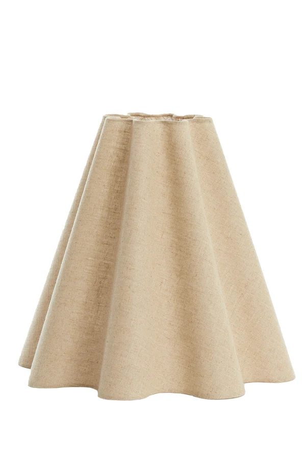 Shade round wave 50-18,5-45 cm BEZAHA linen natural