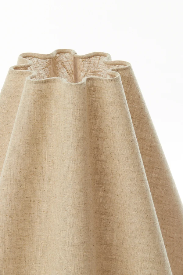 Shade round wave 50-18,5-45 cm BEZAHA linen natural
