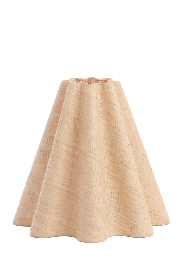 Shade round wave 40-15-36 cm BEZAHA raffia natural