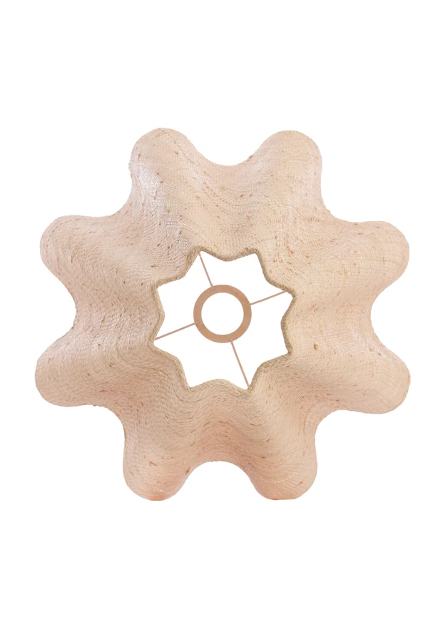 Shade round wave 40-15-36 cm BEZAHA raffia natural