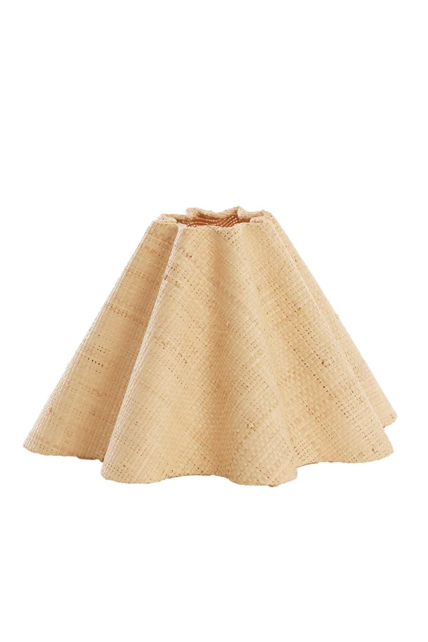 Shade round wave 35-10,5-20 cm BEZAHA raffia natural
