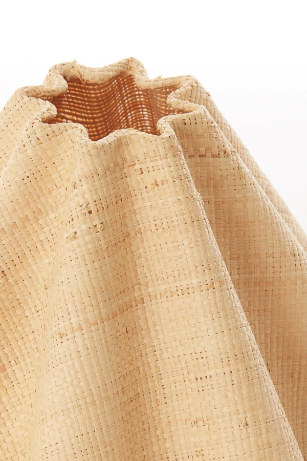 Shade round wave 35-10,5-20 cm BEZAHA raffia natural