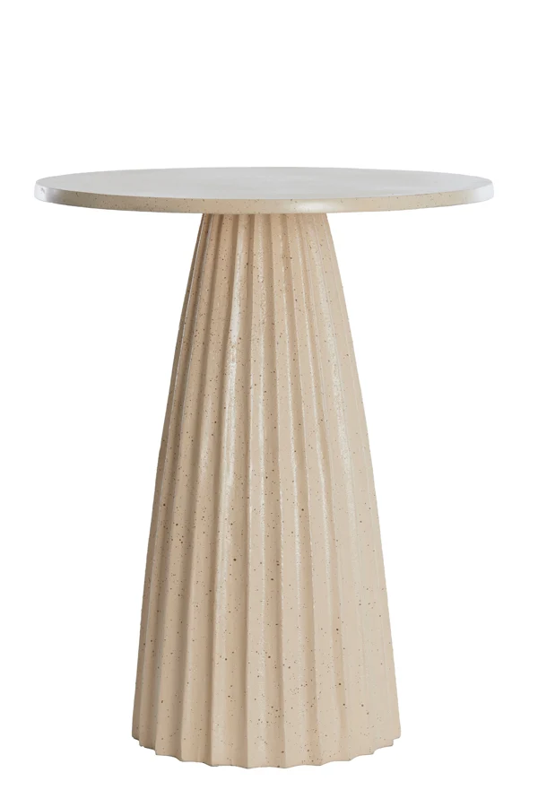 Side table 45x56 cm VEGLIA matt sand+light brown spotted