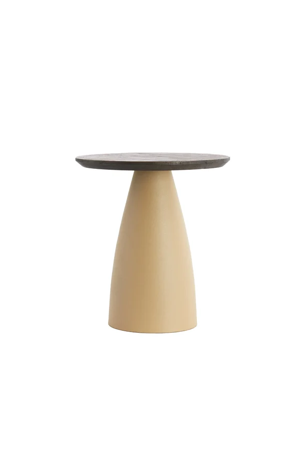 Side table 45x50 cm OCANA wood oil brown+matt beige