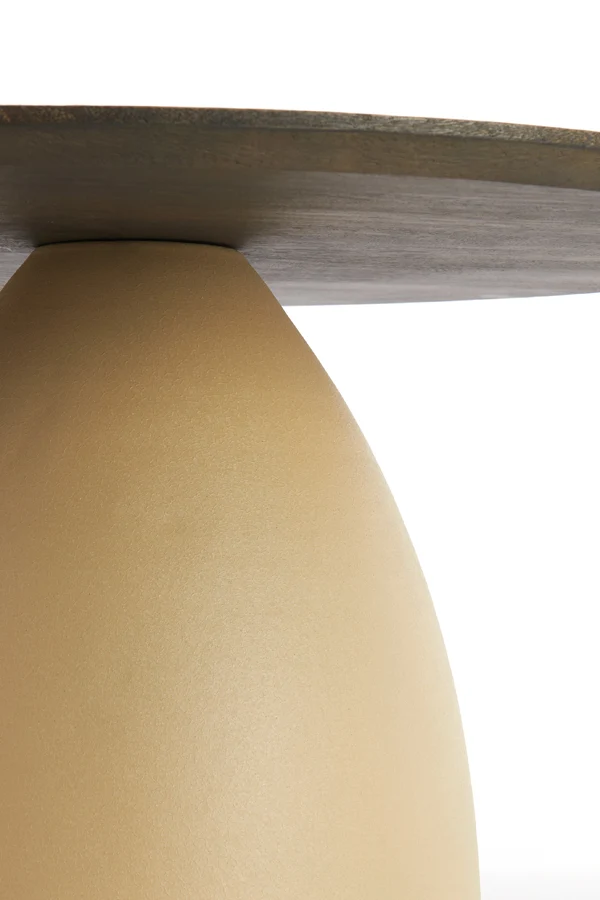 Side table 45x50 cm OCANA wood oil brown+matt beige