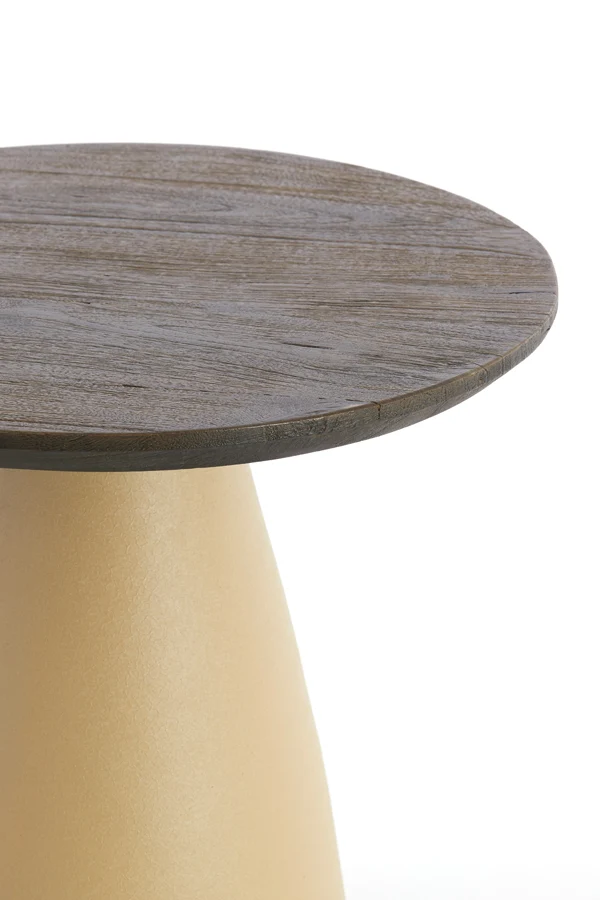 Side table 45x50 cm OCANA wood oil brown+matt beige