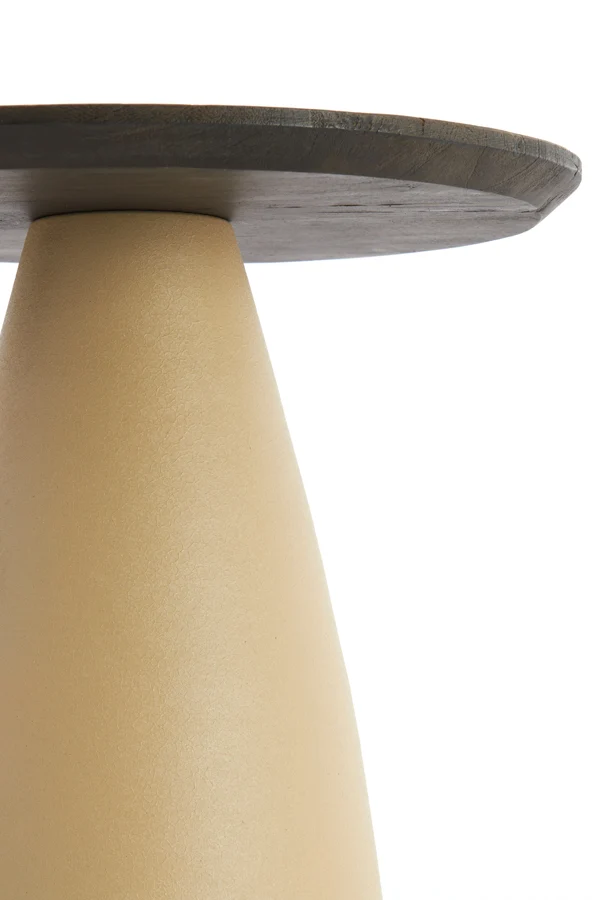 Side table 45x50 cm OCANA wood oil brown+matt beige