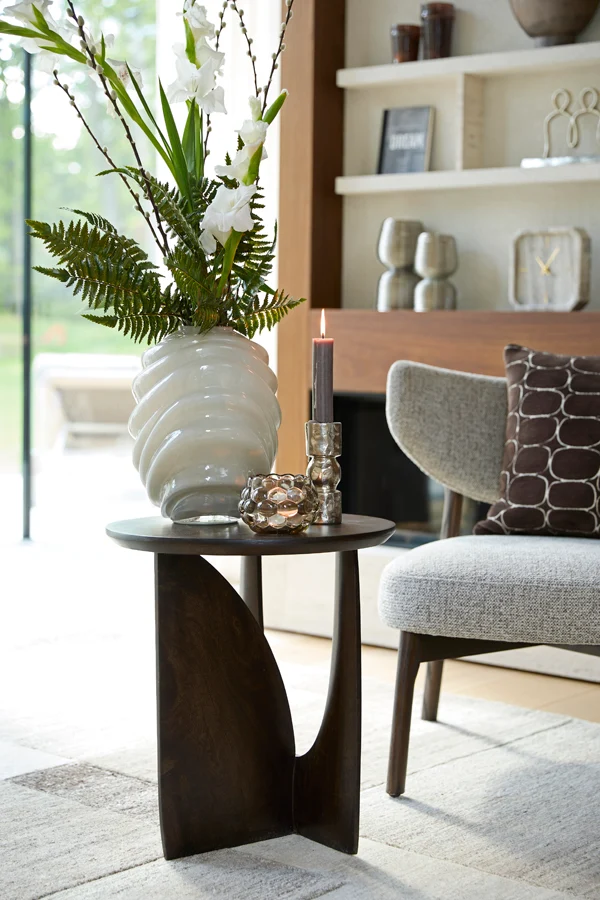 Side table 45x50 cm DJAVANO mango wood chocolate brown