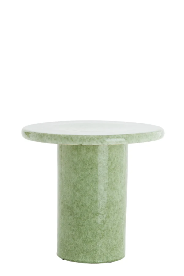 Side table 40,5x35,5 cm TUDO ceramics mint green-green